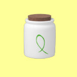 Green Ribbon Candy Jar