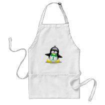 Green Ribbon Penguin aprons