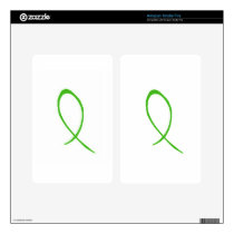 Green Ribbon Skins For Kindle Fire