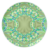 Green Ribbons and Lace Plate