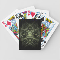 Green Ribbons Fractal Design playing cards