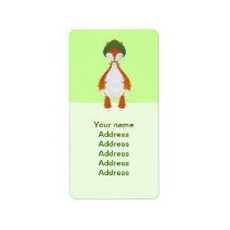 Green Riding Fox Personalized Address Labels