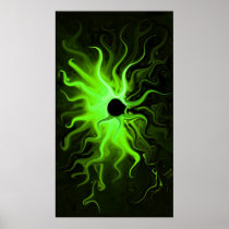Green Ring of Fire print posters