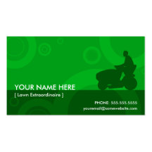 green rings mowing business card template