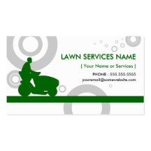 green rings mowing business cards