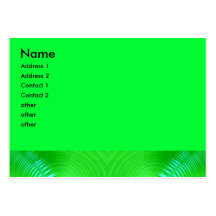 green ripple fractal business card template