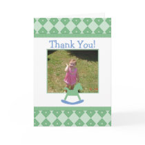 Green Rocking Horse Thank You Card