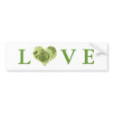 Green Rose Heart Love Bumper Sticker bumper stickers by BestCards Green Rose Heart Love Bumper Sticker bumper stickers