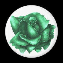 green rose -magnet