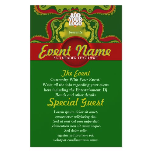 Green Royal Goddess Art Custom Event Flyer flyer