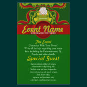 Green Royal Goddess Art Custom Event Flyer