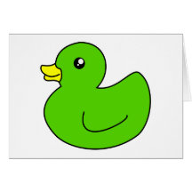 Green Rubber Duck Card