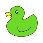 Green Rubber Duck stickers