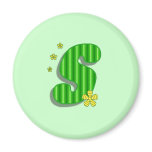 Green S monogram magnets