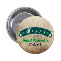 Green Saint Patricks day Banner Button buttons