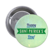 Green Saint Patricks day Banner Button buttons