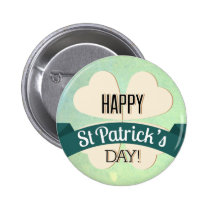 Green Saint Patricks day Banner Button buttons