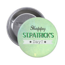 Green Saint Patricks day Banner Button buttons