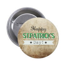 Green Saint Patricks day Banner Button buttons