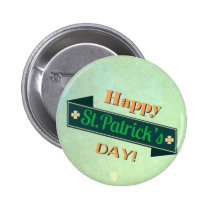 Green Saint Patricks day Banner Button buttons