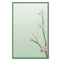Green Sakura stationery by creampufart Green Sakura stationery