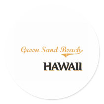 Green Sand Beach Hawaii Classic Stickers