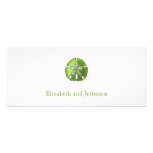Green Sand Dollar Modern Wedding Invitation