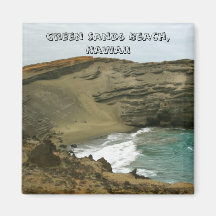 Green Sands Beach, Hawaii Island Fridge Magnet