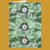 Green Satin Card cards