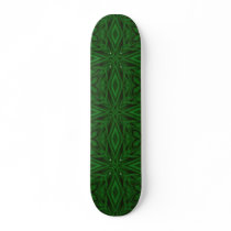 Green Satin Fractal Garden Skateboard