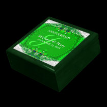 Green Satin Lace Wedding Anniversary Gift Box gift boxes