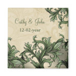 green Save the date magnet