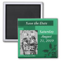 Green Save the Date Magnet magnet