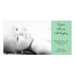 Green Scallop Edge Photo Card