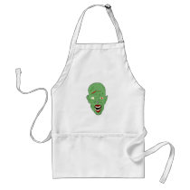Green scarred zombie apron
