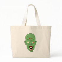 Green scarred zombie tote bag