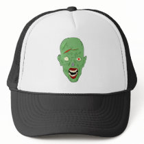 Green scarred zombie hat