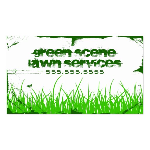 green scene grunge business card templates (back side)