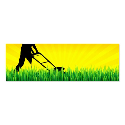 green scene lawn care appointment card business card template (back side)