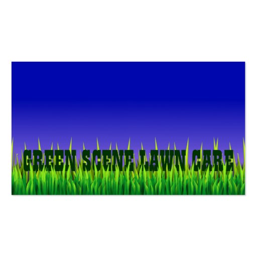 green scene lawn care business cards (back side)