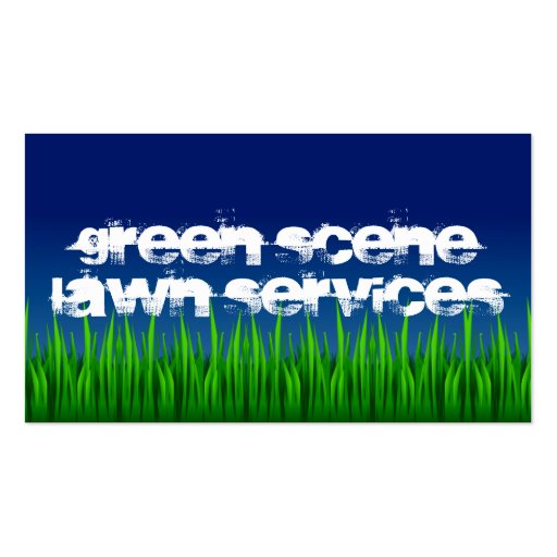 green scene lawn services business card (back side)