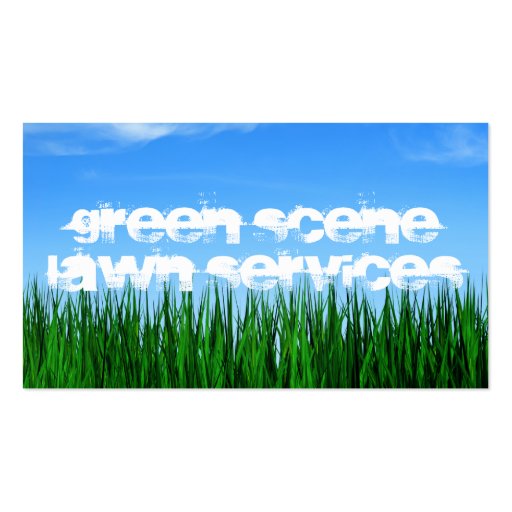 green scene lawn services business cards (back side)