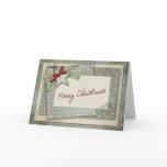 Green Scrap Christmas Greeting cards