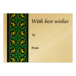 Green scroll design-best wishes