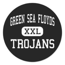 Green Sea Floyds - Trojans - High - Green Sea stickers by customteamsportswear Green Sea Floyds - Trojans - High - Green Sea stickers