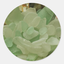 Green Sea Glass Flower Sticker