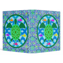Green Sea Turtle 1" Art Binder