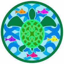 Green Sea Turtle 2-Sided Women's Dark Shirts
