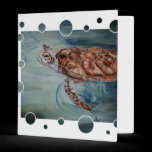 Green Sea Turtle Bubble Binder binders