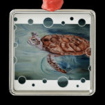 Green Sea Turtle Bubbles ornaments